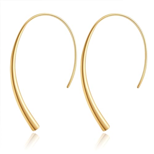 Boucles d'oreilles larme acier chirurgical plaqué or 14k pour femme