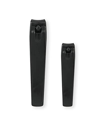 Image of Amazon Basics Toenail and Fingernail Clipper Set, Nail Clippers, Grooming Tool, Black
