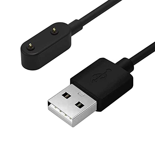 OcioDual Cable USB Cargador para Reloj Negro, Compatible con Huawei Watch Fit/Fit Mini, Band 7/6, 4X, Honor Band 6, Honor Watch ES, Base Magnética 2 Pines 60cm