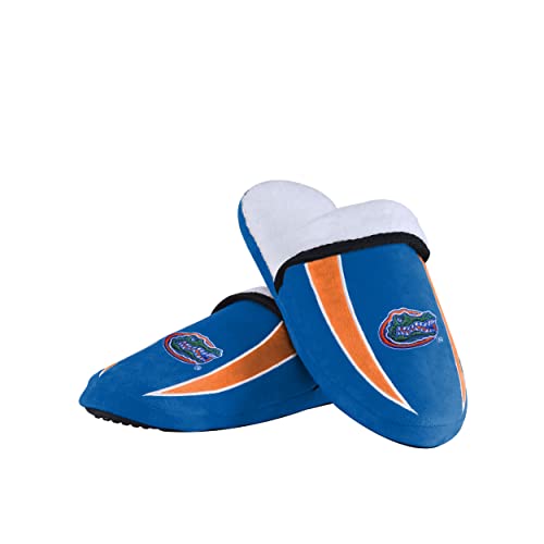 Image of FOCO mens NCAA College Team Logo Sherpa Moccasin Slippers