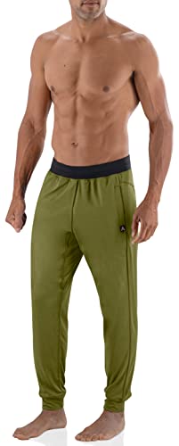 Pantalon de yoga homme Anthem Athletics vert olive pour studio et détente