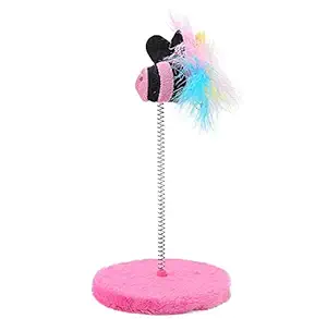 The Pets Company Cat Wand Stand Teaser Toy, Interactive Cat Toy with Spring & Feather Teaser | for Kittens & Cats