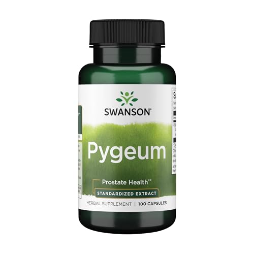 Swanson Pygeum Herbal Supplement for Men Over 40 Seeking Prostate Bladder and Urinary Tract Support - (100 Capsules)