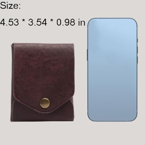 Vintage Handmade Leather Wallet, Multifunctional Compact Wallets for Cash Business Card Holder, Slim Simple Men's Wallets Built-In Pen Slot (2PCS, Wallet+Pen)2