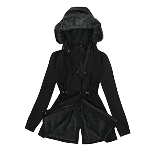 Manteau en cuir col Roquorl parka flanelle épaisse finitions premium