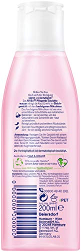 NIVEA Pflegendes Gesichtswasser für trockene und sensible Haut (200 ml), Gesichtspflege beruhigt die Haut, Gesichtstoner pflegt besonders zart mit Mandelöl - Image 3