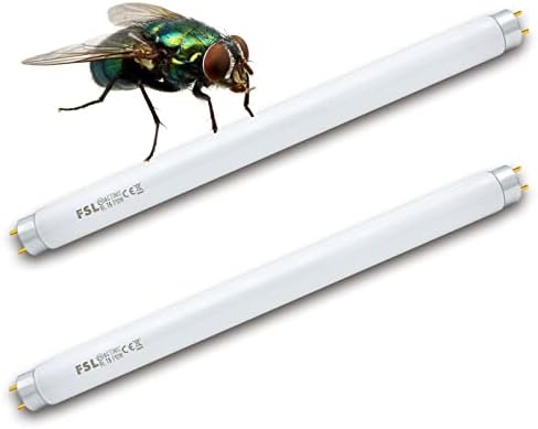 FSL BL T8 F10W Fly Killer Replacement Bulbs - 13in UV Tubes for 10/20 W Fly Insect Killer / Bug Zapper(2-Pack)