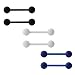 Ruifan 14G 16mm Flexible Acrylic Nipple Tongue Barbell Ring Body Piercing Jewelry Retainer 6PCS (Assorted Color 1#)