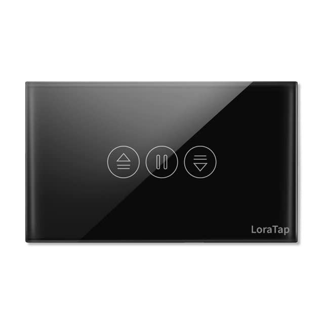AETOOL - LoraTap 4th Generation WiFi Roller Shutter Curtain Switch for Electric Blind Googles Home ALEXAs Smart Life АРР Remote Control (US Switch Black)