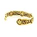 Men's cuff bracelet History of Ukrainian tridents, handmade runic solid brass c shape bangle