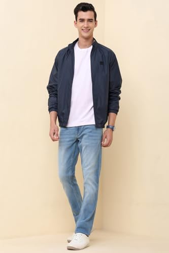 Image of Allen Solly Men's Regular Fit Solid Windcheater Jacket