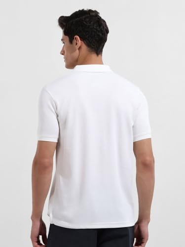 Image of The Indian Garage Co Men Regular Fit Textured Polo Neck Half Sleeves Tshirt