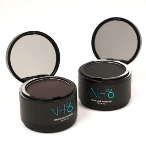 Image of NH6 Hair Line Powder | Cover Up Root Touchup Hairline | Long-Lasting | Matte Finish | Fine Powder 5 Gram (Dark Brown)