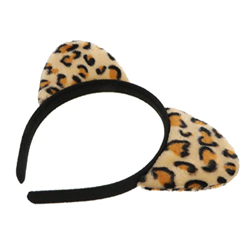 LALADEFIEE 12個ヒョウ柄 猫耳ヘッドバンド コスプレ用ヘアバンド パーティーアクセサリー 仮装 ハロウィン アニメイベント 写真撮影小道具