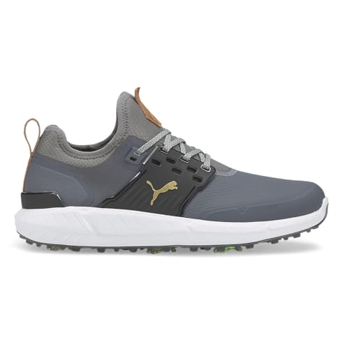 PUMA Men's Ignite Articulate Golf Shoe, Quiet Shade Team Gold Black, 11.5