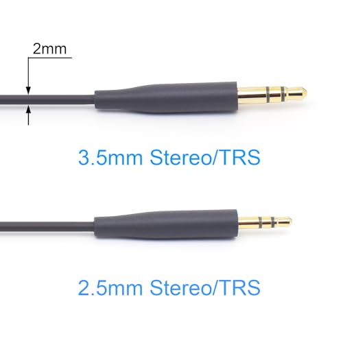 Cable Auxiliar 3.5mm a 2.5mm, 1.1 m, Gris miniatura 2