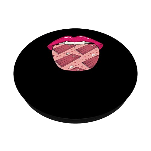 Cornhole Lips Bean Bag - Funny Game Cornhole PopSockets Swappable PopGrip, Black - Image 2