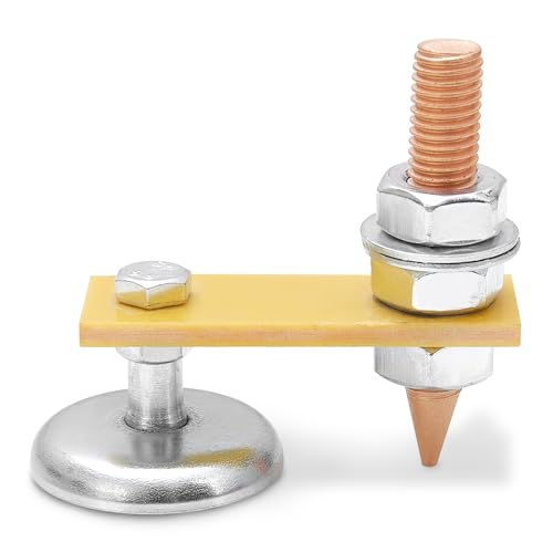 Lnopever Collegamento a Terra con Magnete,Testa Singola Testa di Saldatura Magnetica Morsetto di Terra per Saldatura Saldatura Accessori per Saldatura Riparazione Auto ammaccature Spotter Accessori