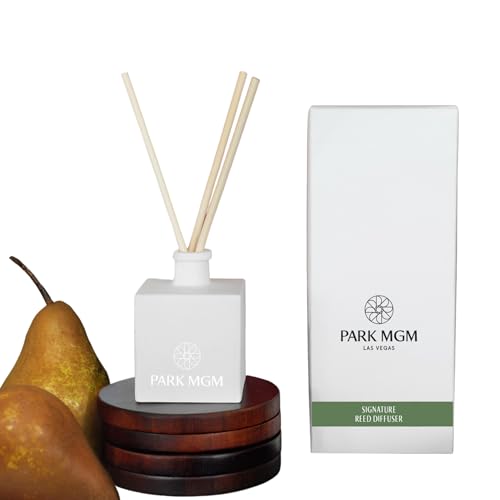 Park MGM Reed Diffuser - Luxury Hotel Fragrance - Bathroom Freshener - Pear, Apple, Floral, Orange, Clove - Signature Scent - 3.4 oz