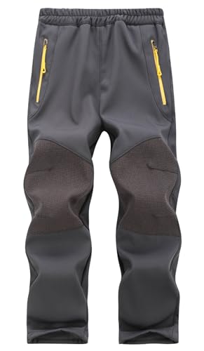Recopilación de Pantalones impermeables para Niño los 5 más buscados. 43 SEAUR - Pantalones de nieve para niños y niñas, con forro polar, para senderismo, esquí, aislantes, impermeables, resistentes al viento, para invierno, 4-14T, gris, 13-14 Years