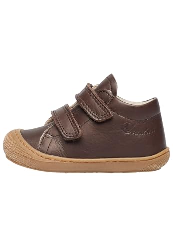 Chaussures premiers pas en cuir Naturino marron pour bébé avec doublure laine
