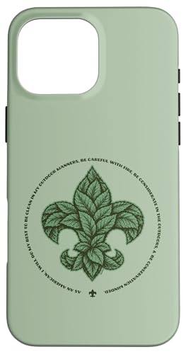 Scouts BSA Outdoor Code Artistic Leaf Design �X�}�z�P�[�X iPhone 16 Pro Max �p