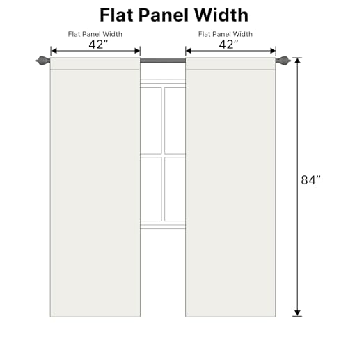 Image of H.VERSAILTEX Blackout Curtains Thermal Insulated Window Treatment Panels Room Darkening Blackout Drapes for Living Room Back Tab /Rod Pocket Bedroom Draperies (2 Panels, Ivory /Cream, 42 x 84 Inch)