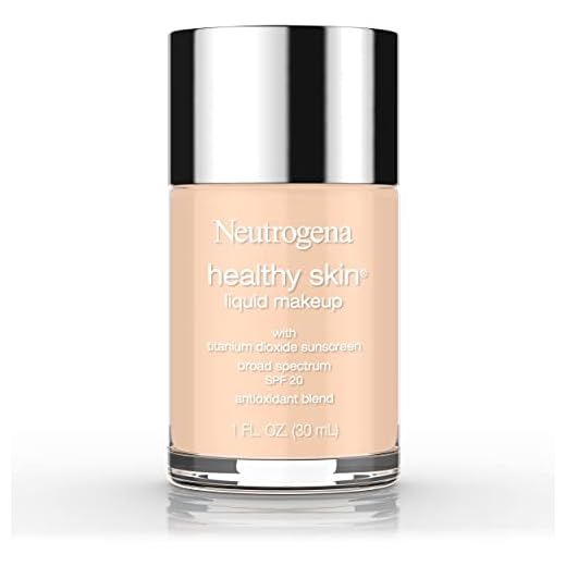 Neutrogena Healthy Skin Liquid Makeup Foundation, Broad Spectrum SPF 20 Sunscreen, Lightweight & Flawless Coverage Foundation with Antioxidant Vitamin E & Feverfew, 40 Nude, 1 fl. oz