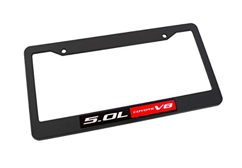 VMS RACING Mustang & F-150 5.0 Red Coyote Black License Plate Frame