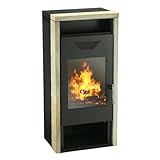 Wamsler Kamin KF 101 YARA - Holz-Brennend, Sandstein, Kaminofen, Freistehend, 8...