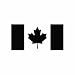 (2x) Canadian Flag - Canada - Maple Leaf - Black - Sticker - Decal - Die Cut