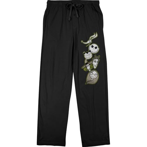Bioworld Nightmare Before Christmas Chibi Characters Men's Black Sleep Pajama Pants