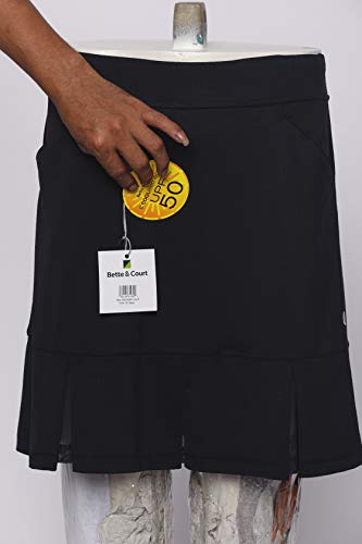 Bette & Court Saia feminina sem fecho com pregas de malha