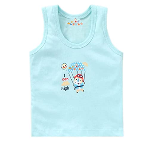 Image of KIKE New Born Baby Pure Cotton Printed Regular Fit Sando Innerwear Baniyan Kids Vest Infants Sleeveless Undershirts for Cute Boys Girls 0-24 Months (Pack of 6)
