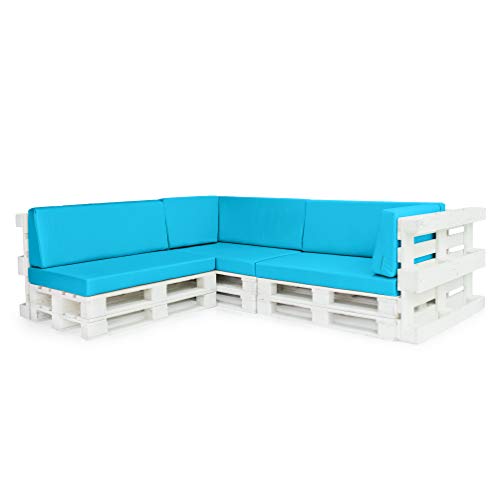 Gardenista® Turquoise 8pc Outdoor Pallet Seating Cushion Set