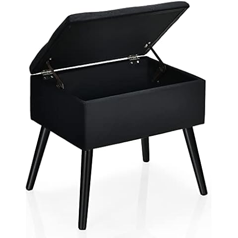 Multigot Velvet Storage Ottoman with Legs Cover