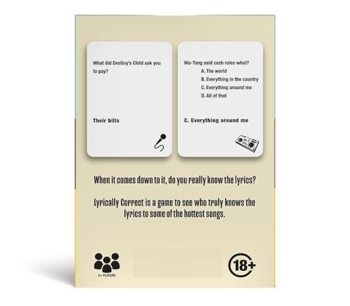 Image of DUNGRANI ENTERPRISE Party Card Games Collection Adult Family Trivia Conversation Music Challenge Strategy Travel Game Night Fun for Friends Couples Kids (Lyrically Correct)