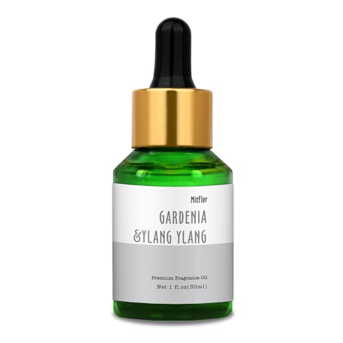 Image of MitFlor Gardenia & Ylang Ylang Diffuser Essential Oil, 30ml Fragrance Oil | Fragrance Oil for Diffuser, Candle, Soap Making, Undiluted & Premium