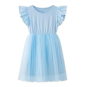 TWKIOUE Toddler Baby Girl Tutu Tulle Dress Sleeveless Fluffy Cute Party Sundress