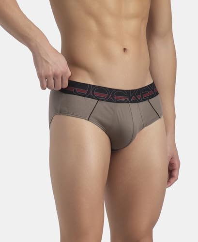 Image of Jockey US14 Men's Super Combed Cotton Solid Brief with Ultrasoft Waistband (Pack of 2)