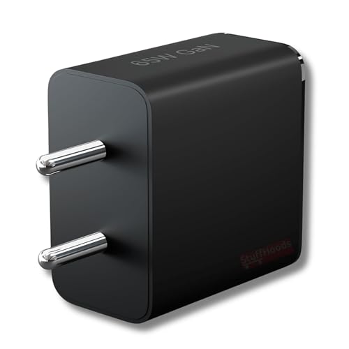 Image of 65W Gan Trio Charger Adapter | 3 Port USB Type C to A Fast Wall Charging Adaptor Compatible with CMF Phone 1|Nothing Phonee 2a Plus|2A|Phonee 2,Phone 2 Pro, (2 a), (2), (1), 3a Plus-Black