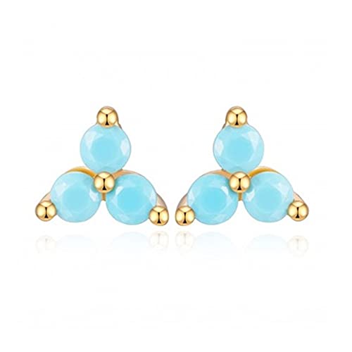 Boucles d'oreilles turquoise en argent 925 petite taille bohème