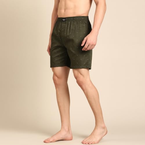 Image of Pepe Jeans Men's Printed 100% Cotton Regular Fit Boxer Shorts | Stylish AOP Print Comfortable Boxer for Daily Innerwear | Soft Breathable Cotton Fabric | Elastic Waistband | Everyday Comfort Wear