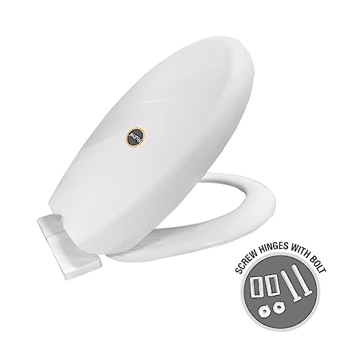 Ruhe® Super Round Western Toilet Seat Cover - White | Pack of 2 | Premium PVC Commode Seat Cover for Toilet | Anti Slip Seat Cover | Easy Installation