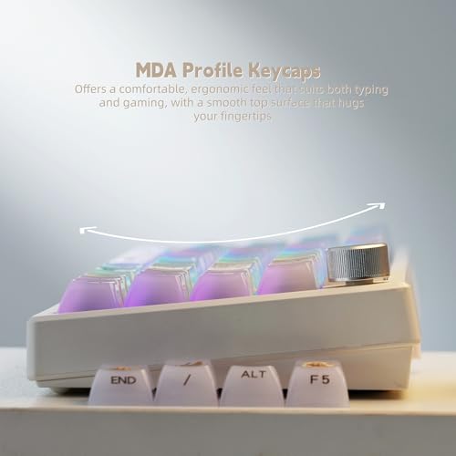 Image of Womier White Jelly Keycaps, Ceramic Keycaps Style Clear Keycap
