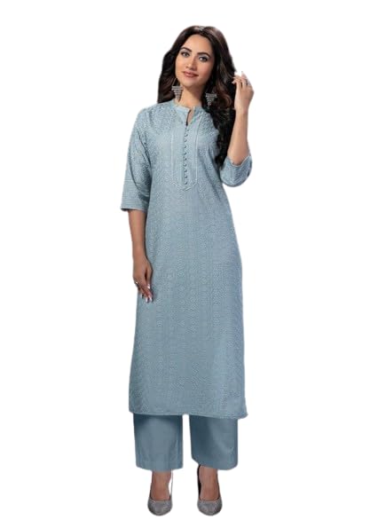 SouthLife Cotton Designer Chikankari Work Kurtis