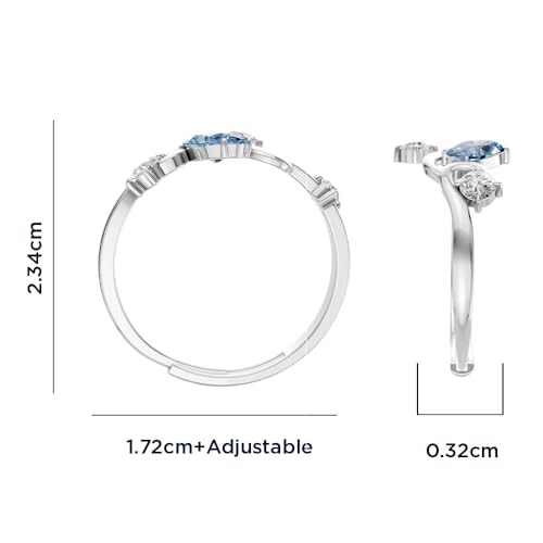 Image of Miss Highness 925 Silver Solitaire Adjustable Ring for Women & Girls | Trendy Design | Silver Jewellery With Authenticity Certificate | Gift for Girlfriend Wife | Casual Wear Ring