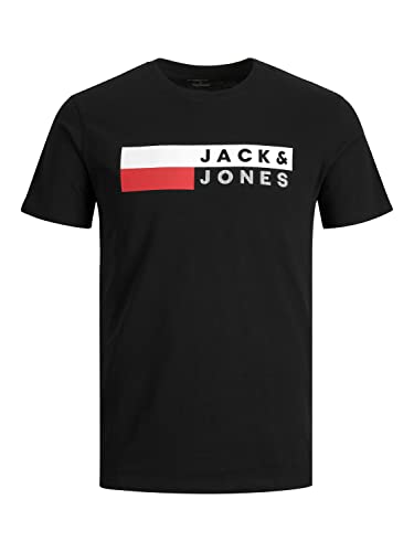 JACK&JONES PLUS Men's JJECORP Logo Tee SS O-Neck NOOS PLS Top, Black/Print:Play 4, 6XL Cover