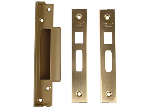 Union Locks Strongbolt 2200 Mortice Sash Lock Rebate Kit 13mm - Brass Satin (Boxed)