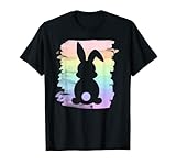 Bunny Rabbit Rainbow Stripe Mommy and Me Matching Easter T-Shirt